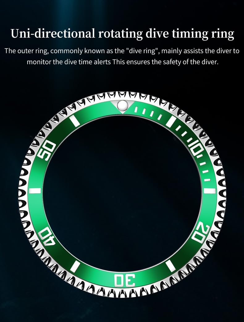 Foto 4 | Reloj De Pulsera Olevs Green Para Hombre Chronograph Moon Phase - Venta Internacional.