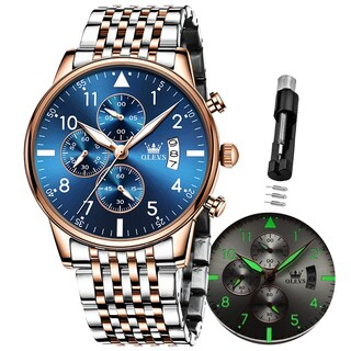 Foto 1 | Reloj De Pulsera Olevs Chronograph Business Dress Quartz Para Hombre - Venta Internacional.