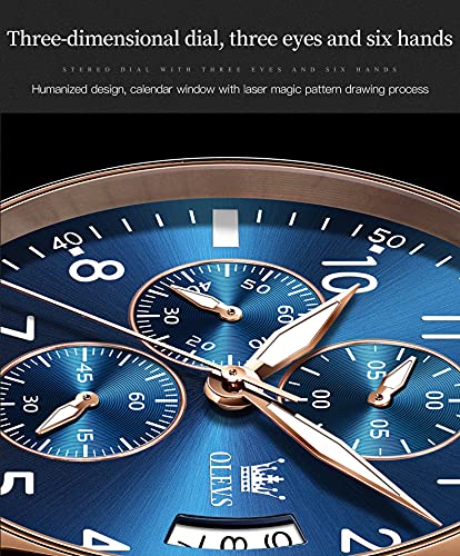 Foto 4 pulgar | Reloj De Pulsera Olevs Chronograph Business Dress Quartz Para Hombre - Venta Internacional.
