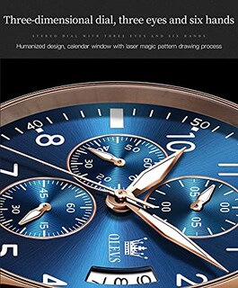 Foto 3 | Reloj De Pulsera Olevs Chronograph Business Dress Quartz Para Hombre - Venta Internacional.