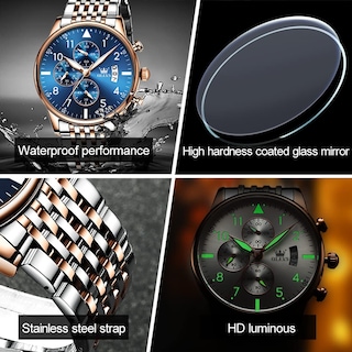 Foto 4 | Reloj De Pulsera Olevs Chronograph Business Dress Quartz Para Hombre - Venta Internacional.