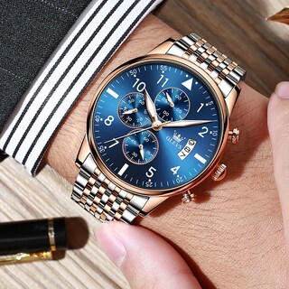 Foto 5 | Reloj De Pulsera Olevs Chronograph Business Dress Quartz Para Hombre - Venta Internacional.