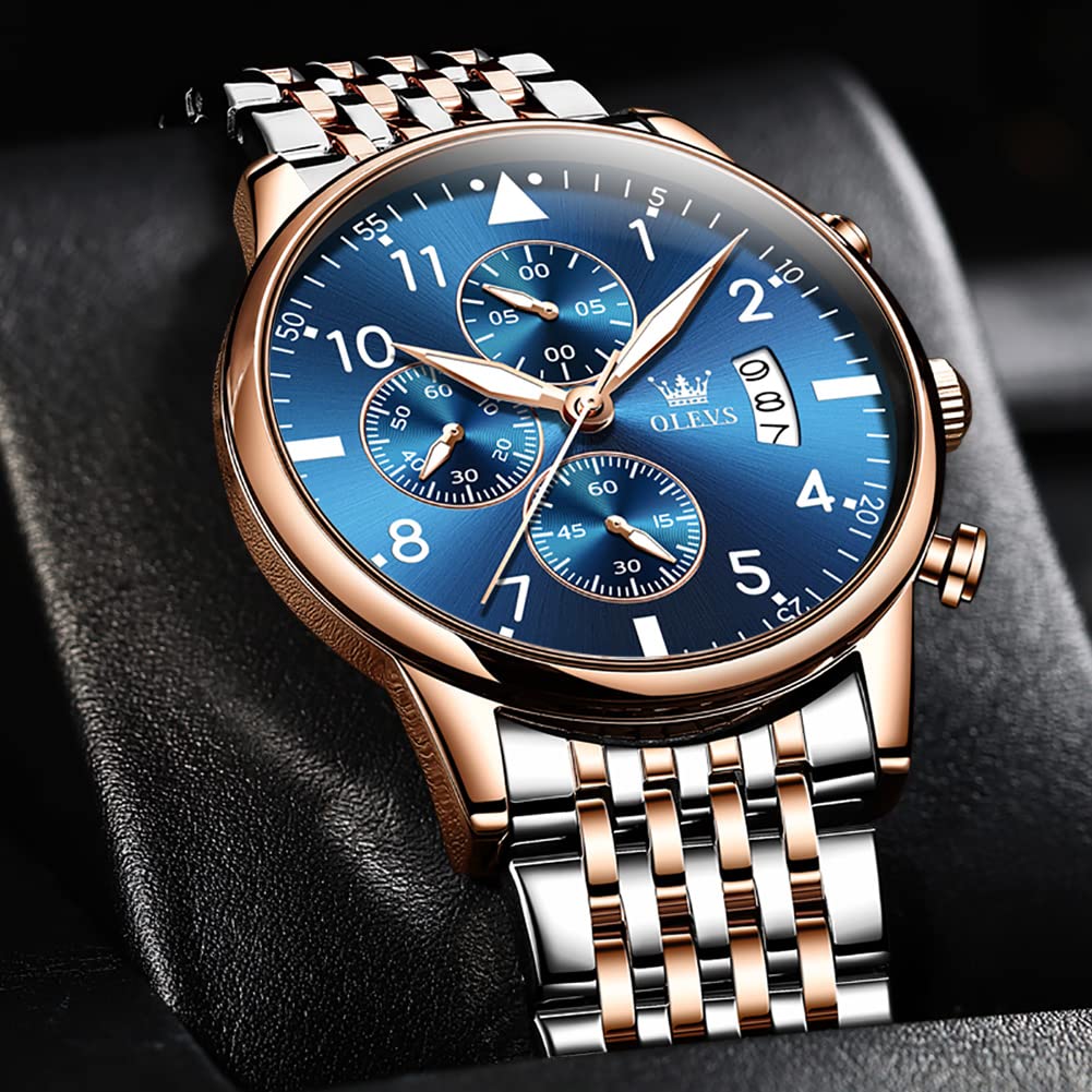 Foto 6 | Reloj De Pulsera Olevs Chronograph Business Dress Quartz Para Hombre - Venta Internacional.