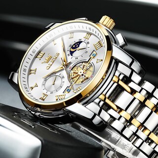 Foto 4 | Reloj De Pulsera Olevs Chronograph Quartz De Acero Inoxidable Para Hombre - Venta Internacional.