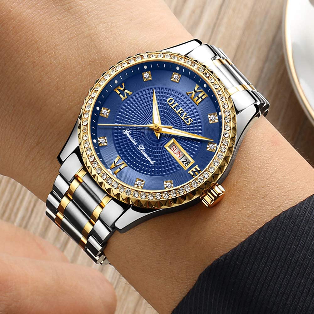 Foto 3 | Reloj Olevs Luxury Diamonds Royal Blue Waterproof Para Hombre - Venta Internacional.