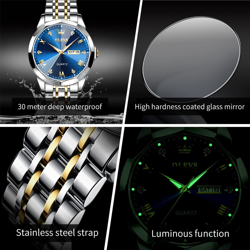 Foto 6 pulgar | Reloj Olevs Business Dress Diamond Analog Quartz Para Hombre - Venta Internacional.