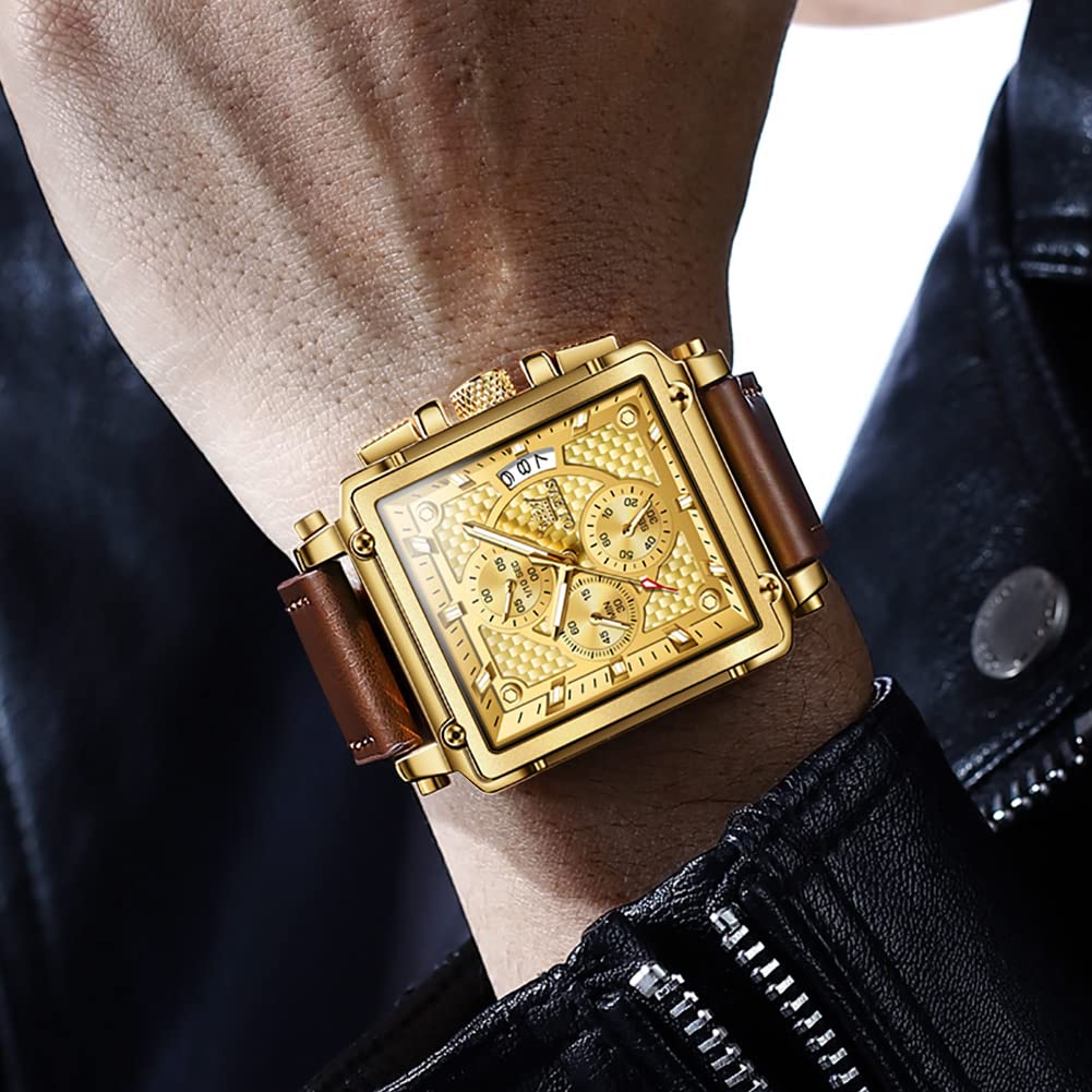 Foto 5 | Reloj Olevs Square Chronograph Fashion Business Para Hombre - Venta Internacional.