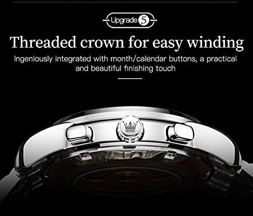 Foto 7 pulgar | Reloj Olevs Automatic Auto Winding Moon Phase Para Hombre - Venta Internacional.