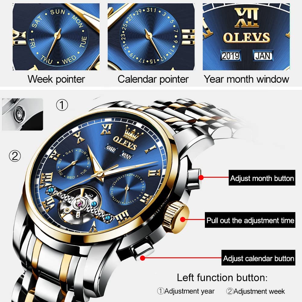 Foto 4 | Reloj Olevs Self Winding Tourbillon Automatic Para Hombre - Venta Internacional.