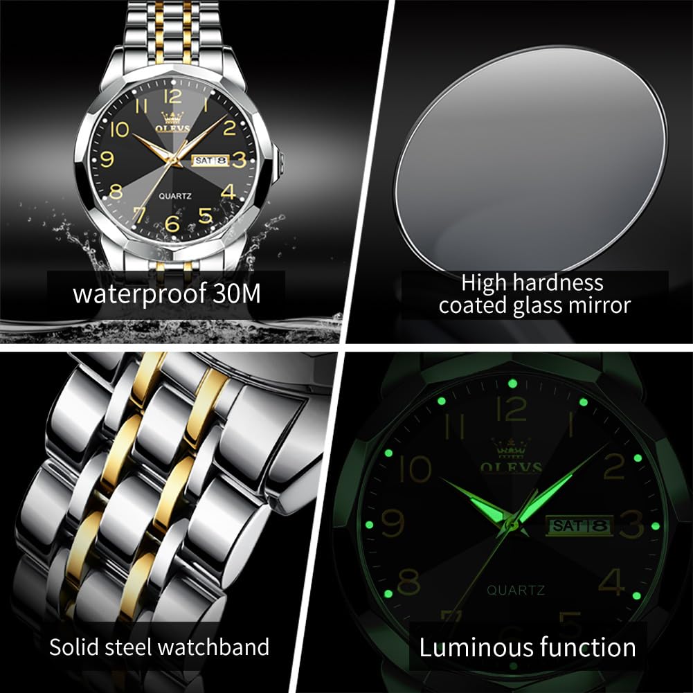 Foto 4 | Reloj Olevs Business Dress Diamond Analog Quartz Para Hombre - Venta Internacional.