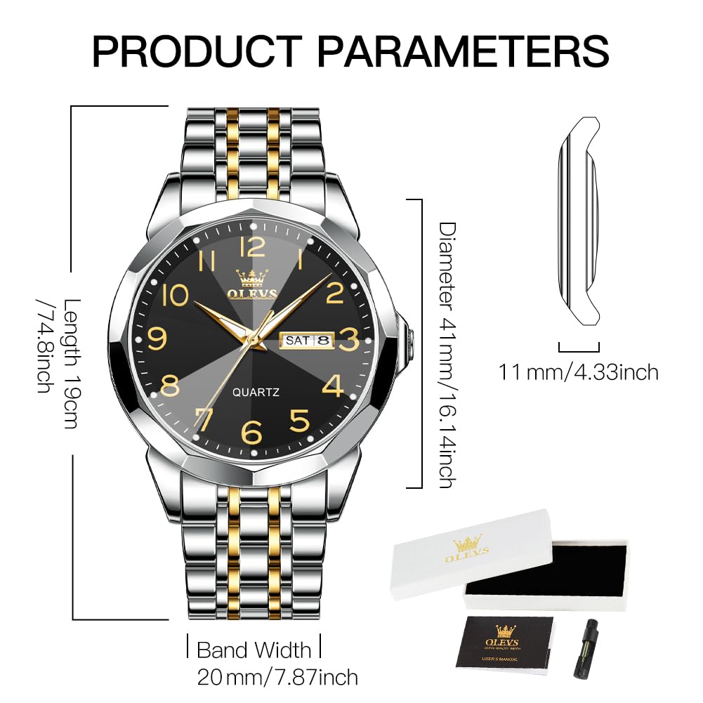 Foto 7 pulgar | Reloj Olevs Business Dress Diamond Analog Quartz Para Hombre - Venta Internacional.