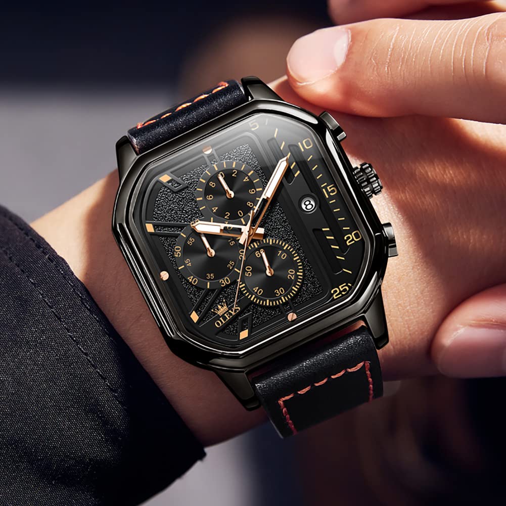 Foto 4 pulgar | Reloj Olevs Square Chronograph Fashion Business Para Hombre - Venta Internacional.