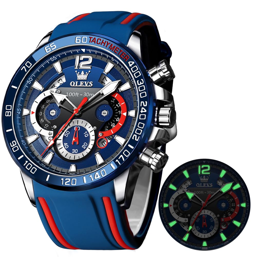 Foto 2 pulgar | Reloj Olevs Blue Military Sport Impermeable Para Hombre - Venta Internacional.