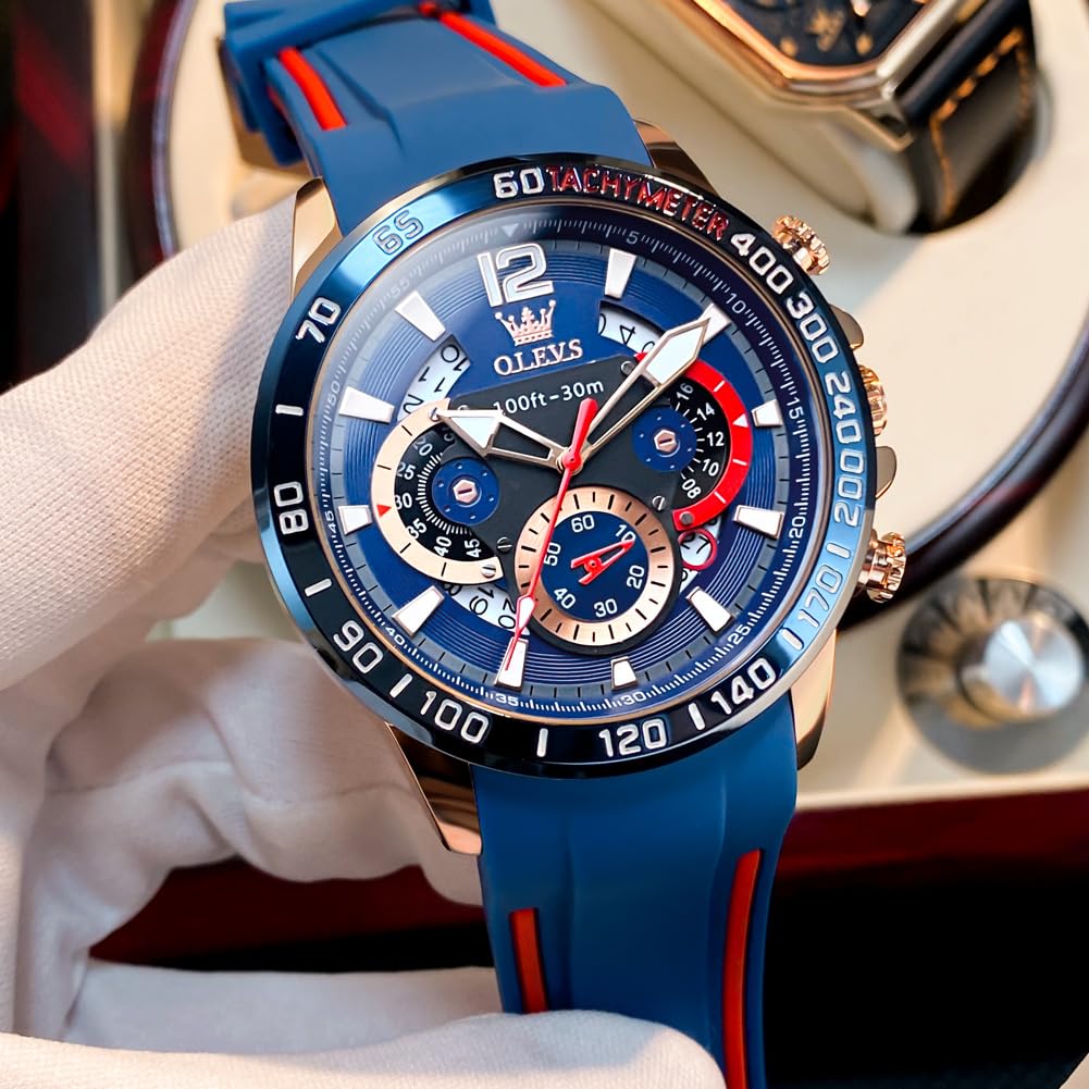 Foto 3 pulgar | Reloj Olevs Blue Military Sport Impermeable Para Hombre - Venta Internacional.