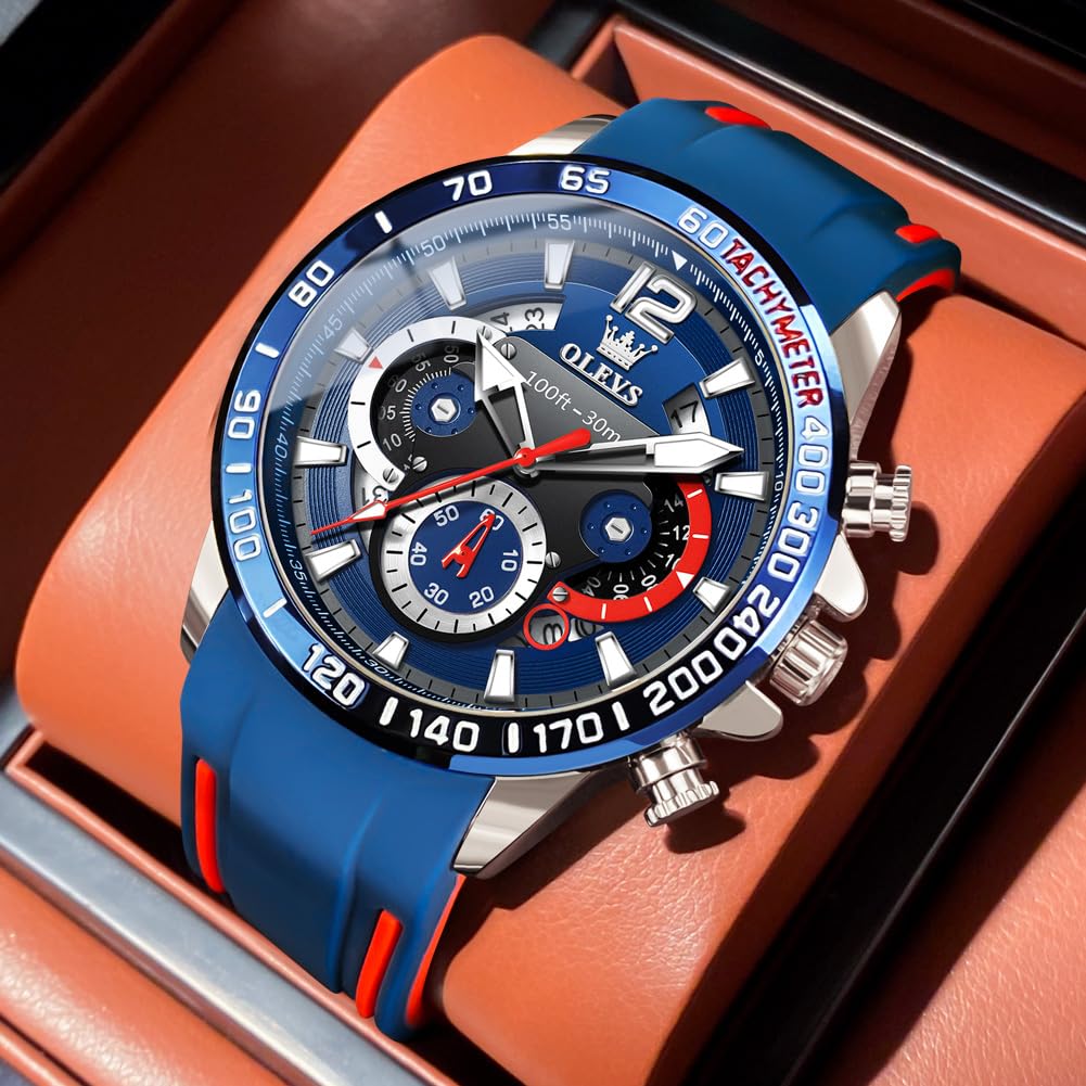 Foto 4 pulgar | Reloj Olevs Blue Military Sport Impermeable Para Hombre - Venta Internacional.