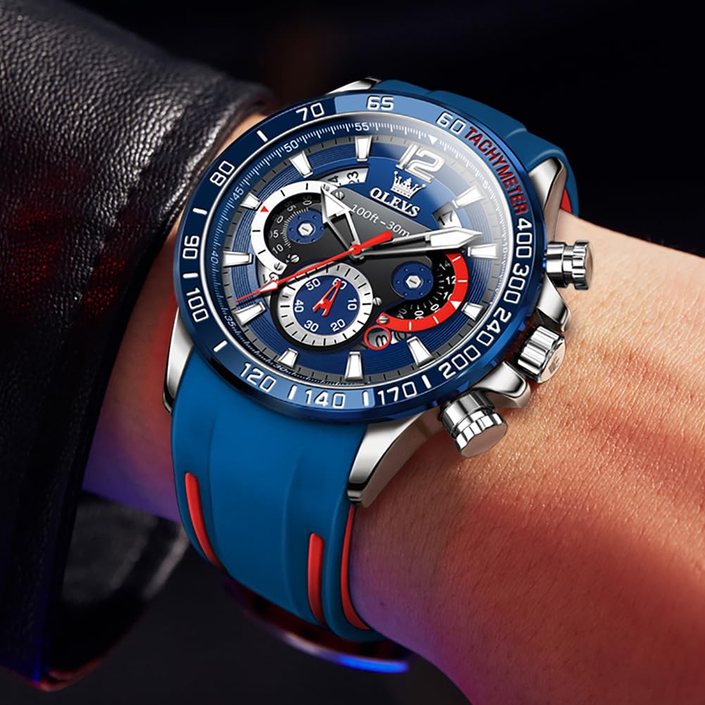 Foto 5 pulgar | Reloj Olevs Blue Military Sport Impermeable Para Hombre - Venta Internacional.