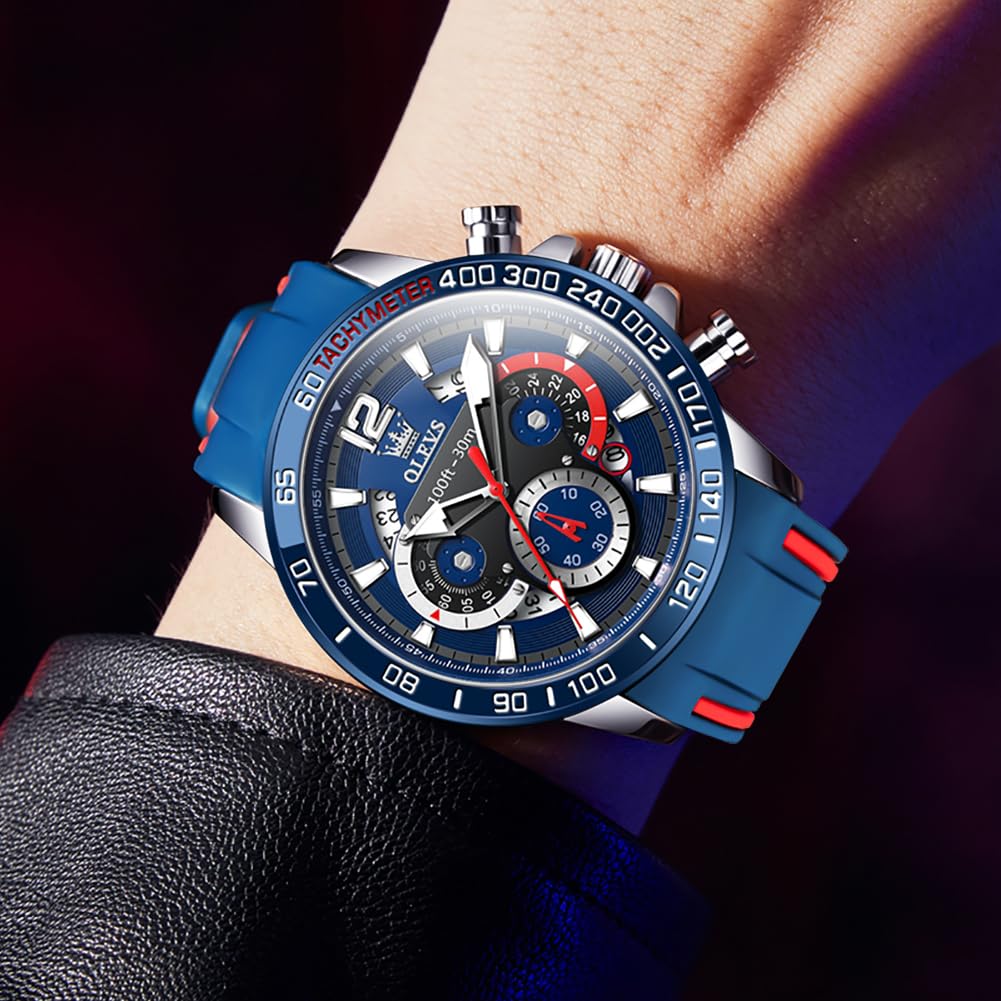 Foto 6 pulgar | Reloj Olevs Blue Military Sport Impermeable Para Hombre - Venta Internacional.