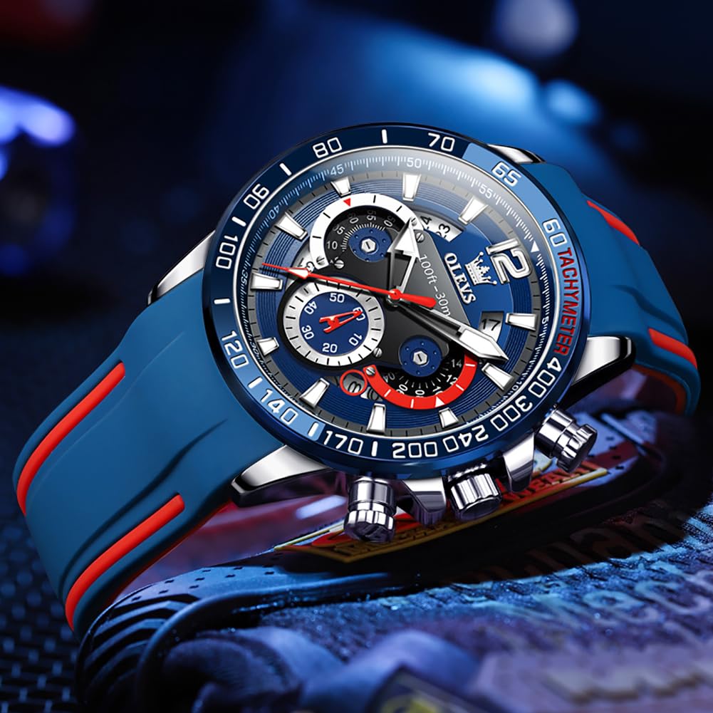 Foto 7 pulgar | Reloj Olevs Blue Military Sport Impermeable Para Hombre - Venta Internacional.
