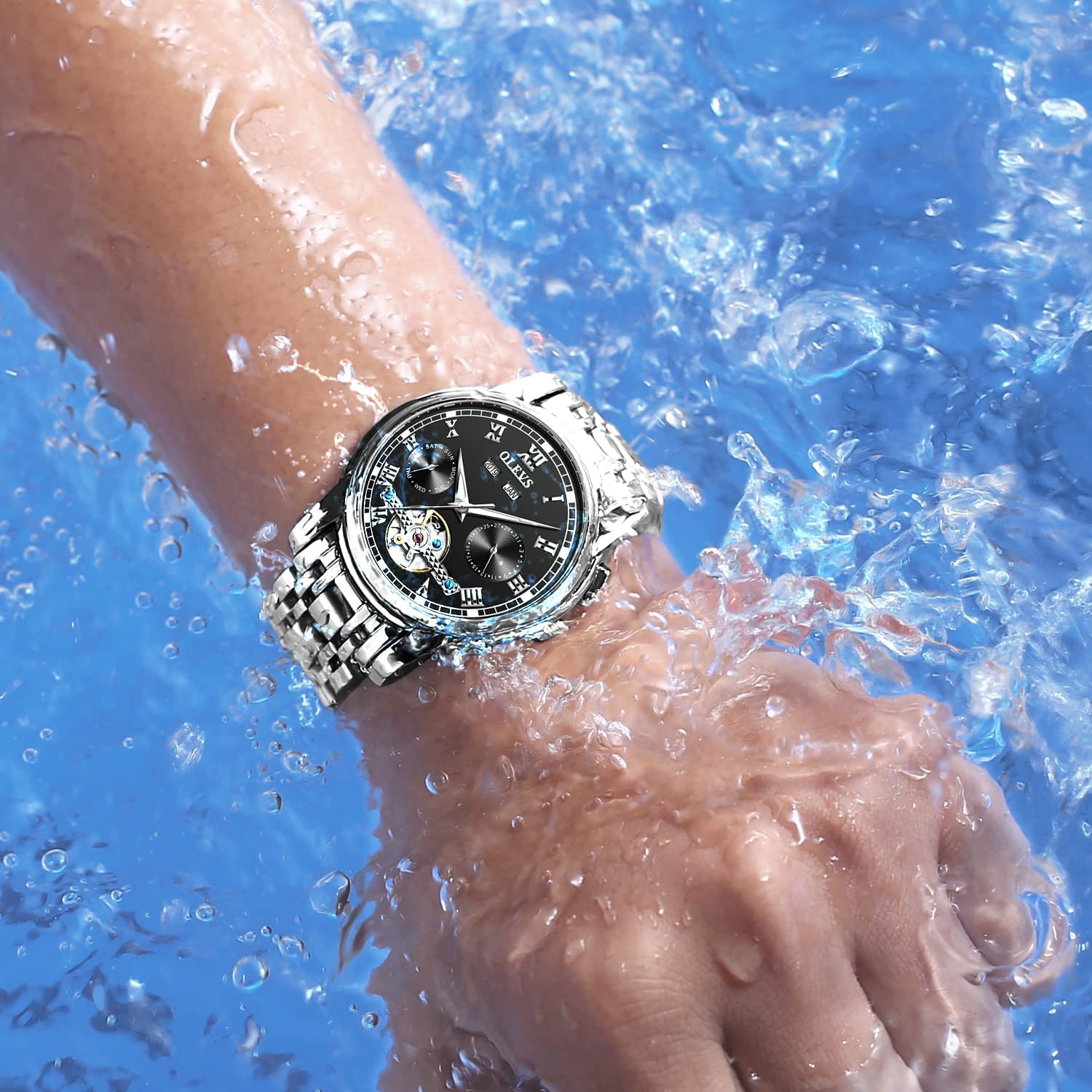 Foto 3 pulgar | Reloj Olevs Self Winding Tourbillon Automatic Para Hombre - Venta Internacional.