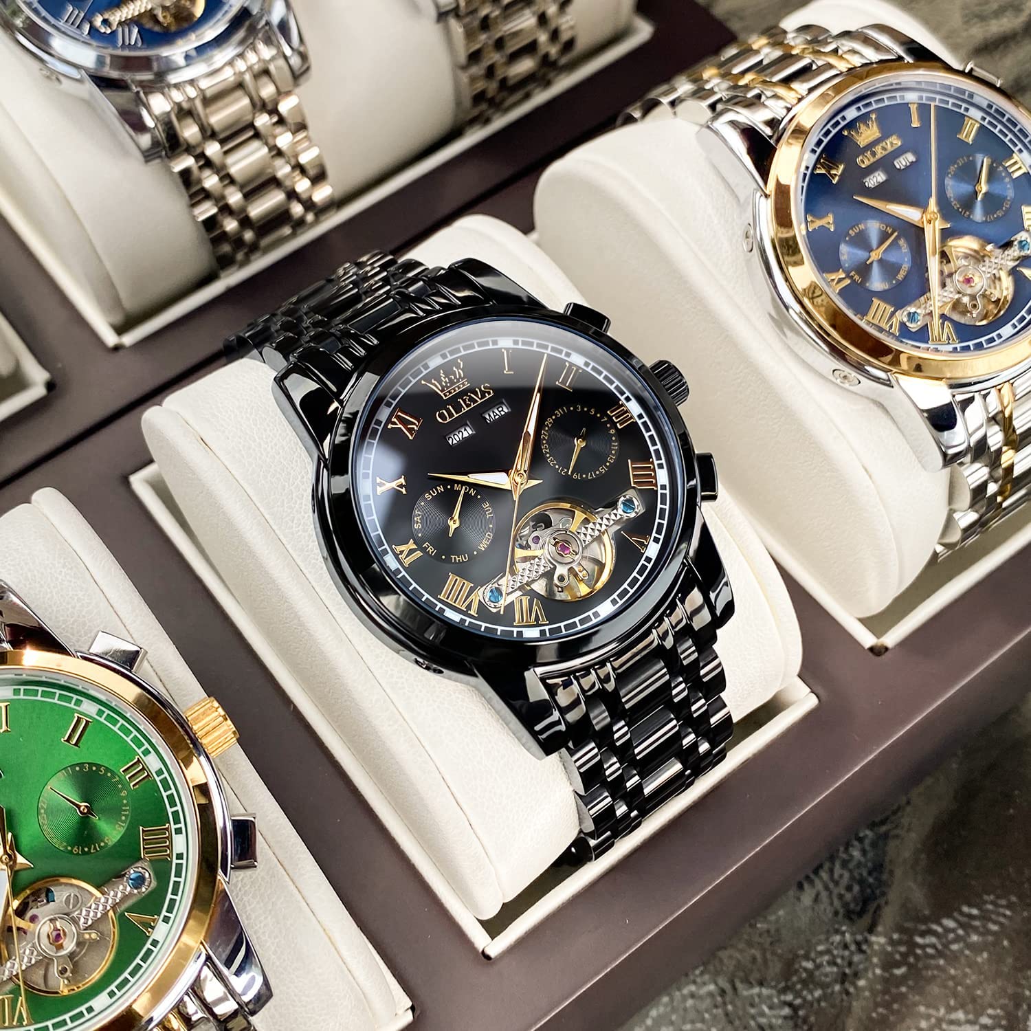 Foto 4 pulgar | Reloj Olevs Self Winding Tourbillon Automatic Para Hombre - Venta Internacional.
