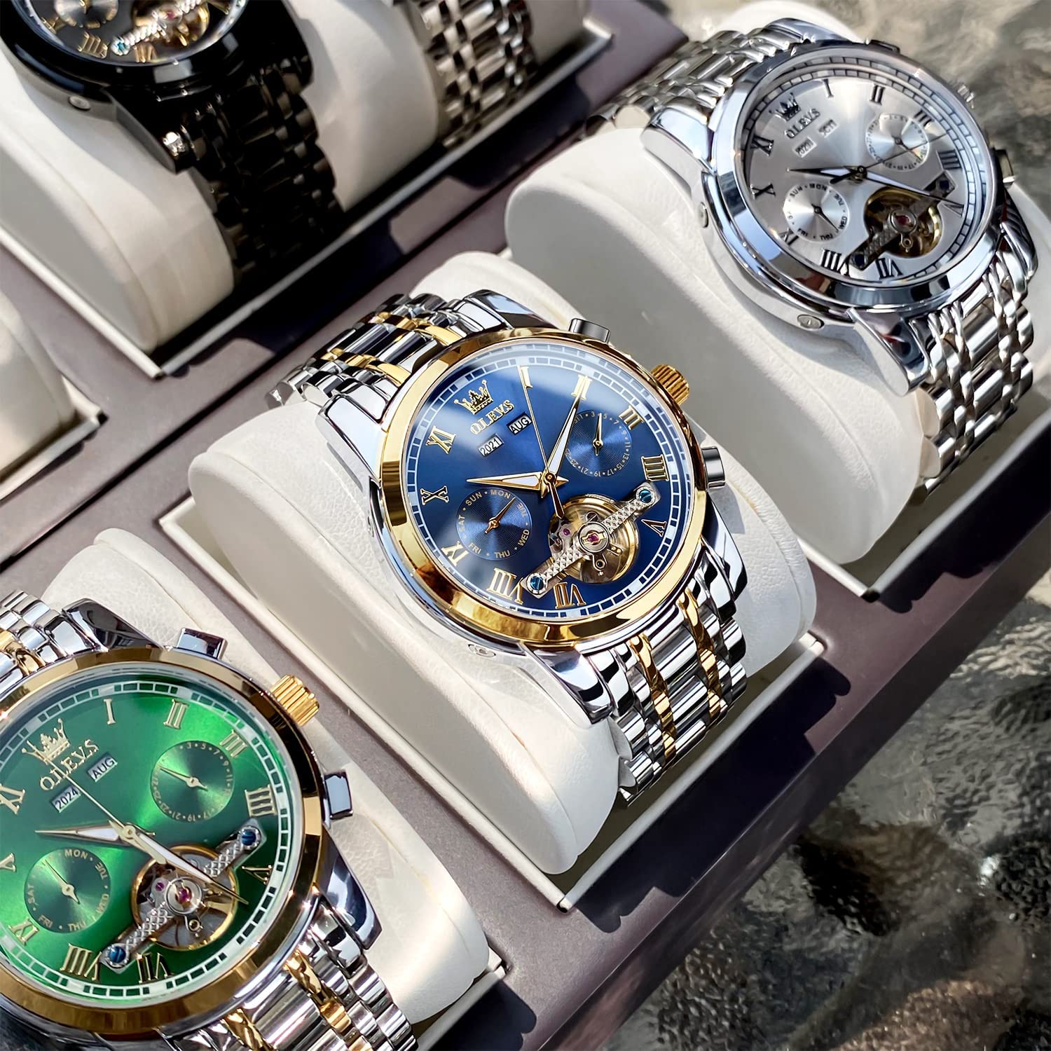 Foto 4 pulgar | Reloj Olevs Self Winding Tourbillon Mechanical Para Hombre - Venta Internacional.