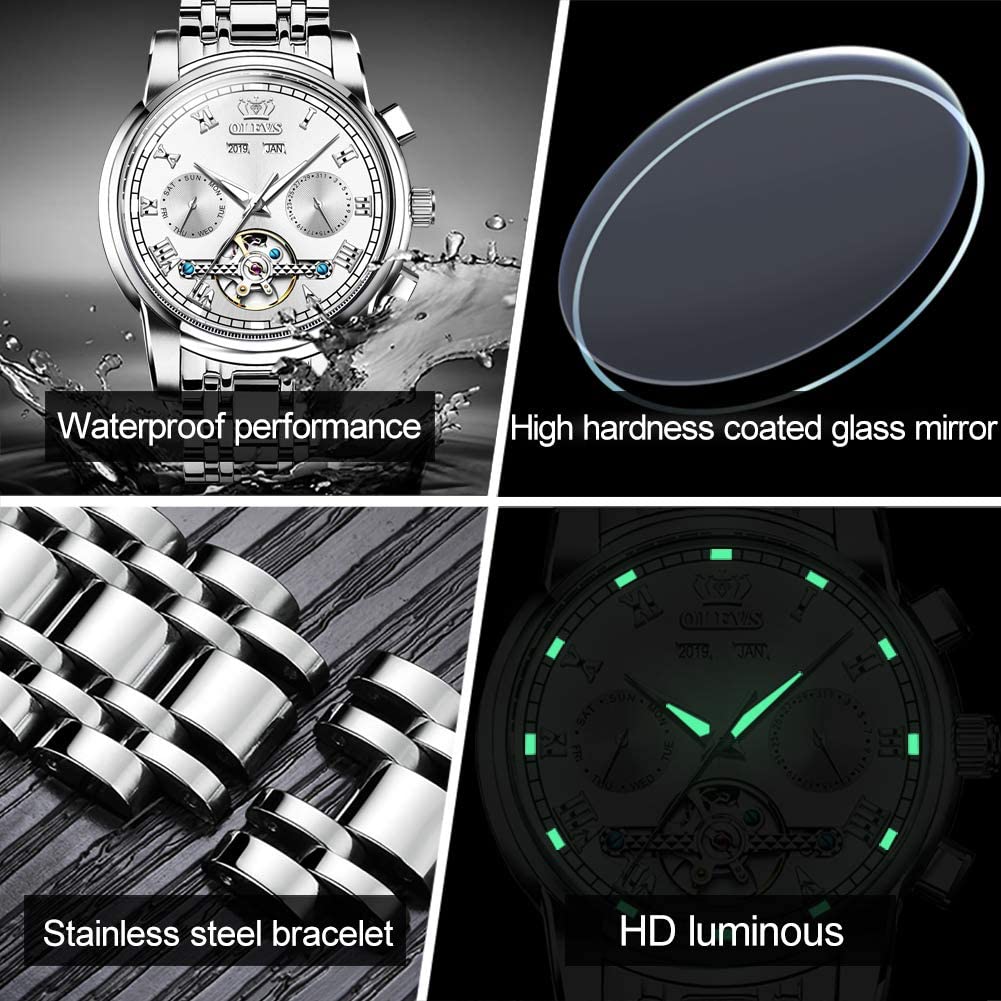 Foto 6 pulgar | Reloj Olevs Self Winding Tourbillon Mechanical Para Hombre - Venta Internacional.