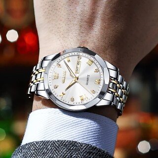 Foto 3 | Reloj De Pulsera Olevs Para Hombre Analógico De Cuarzo Y Acero Inoxidable - Venta Internacional.