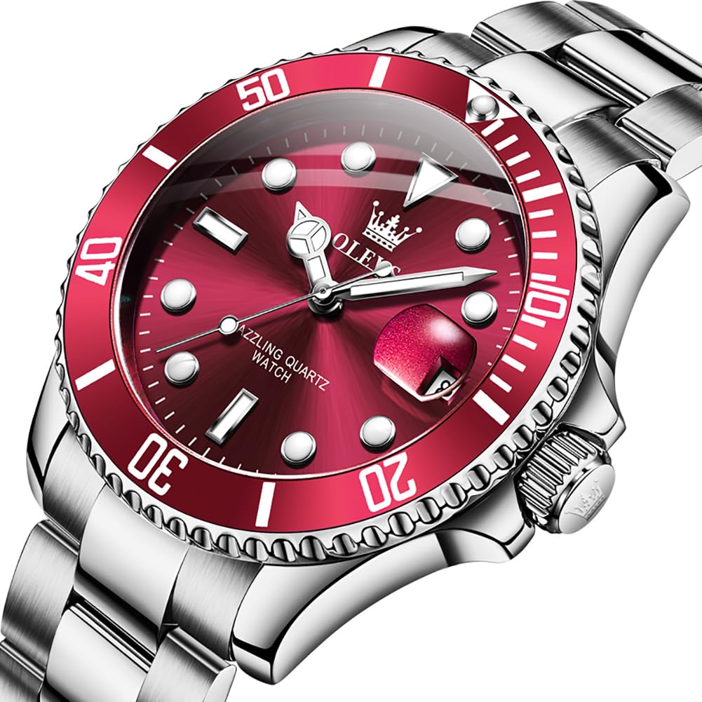 Foto 3 pulgar | Reloj De Pulsera Olevs Classic Vintage Dress Plateado Para Hombre - Venta Internacional.