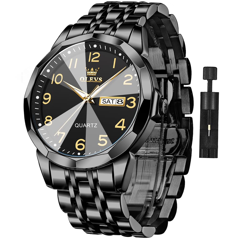 Foto 2 pulgar | Reloj Olevs Para Hombre, Vestido De Negocios Analógico, Cuarzo, Acero Inoxidable - Venta Internacional.