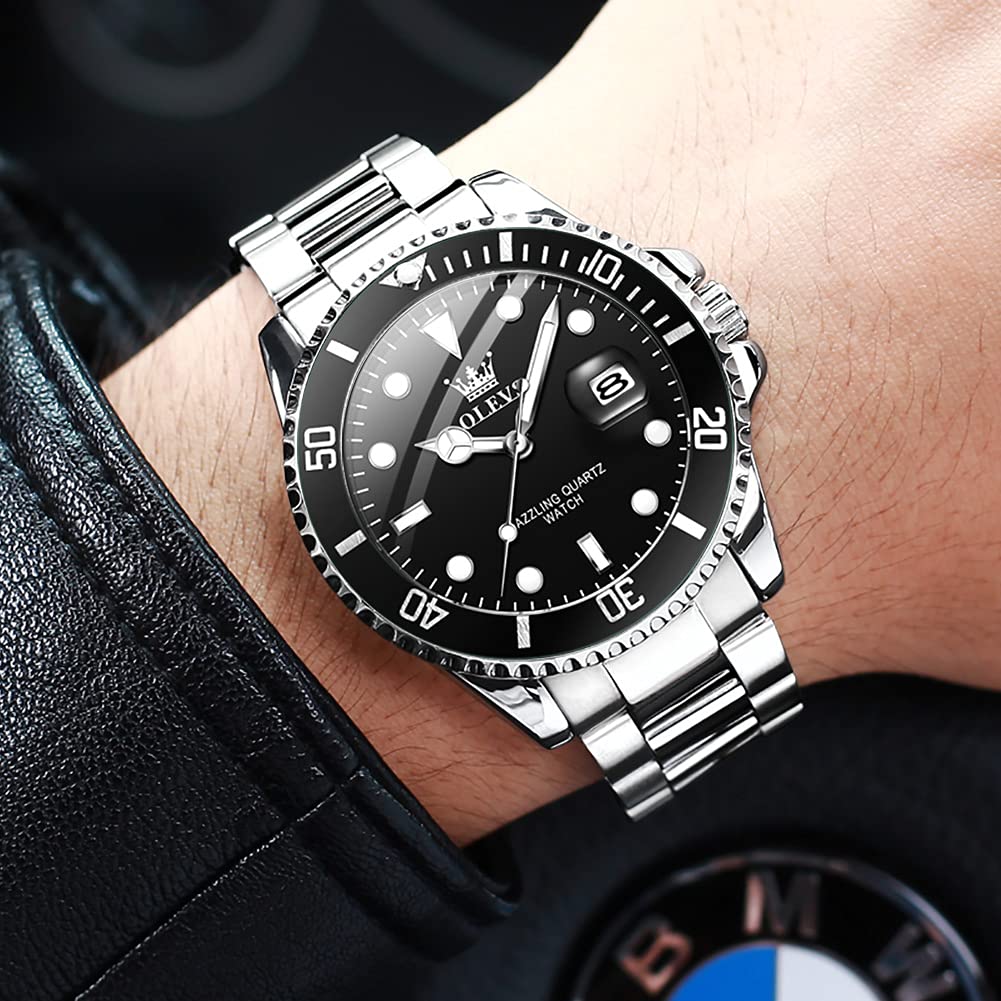 Foto 2 | Reloj Olevs Para Hombre, Redondo, De Cuarzo, Resistente Al Agua, 30 M - Venta Internacional.