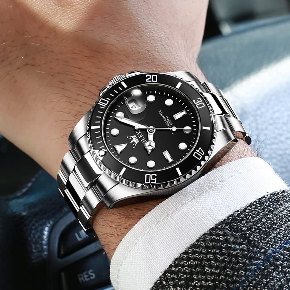 Foto 6 pulgar | Reloj Olevs Para Hombre, Redondo, De Cuarzo, Resistente Al Agua, 30 M - Venta Internacional.