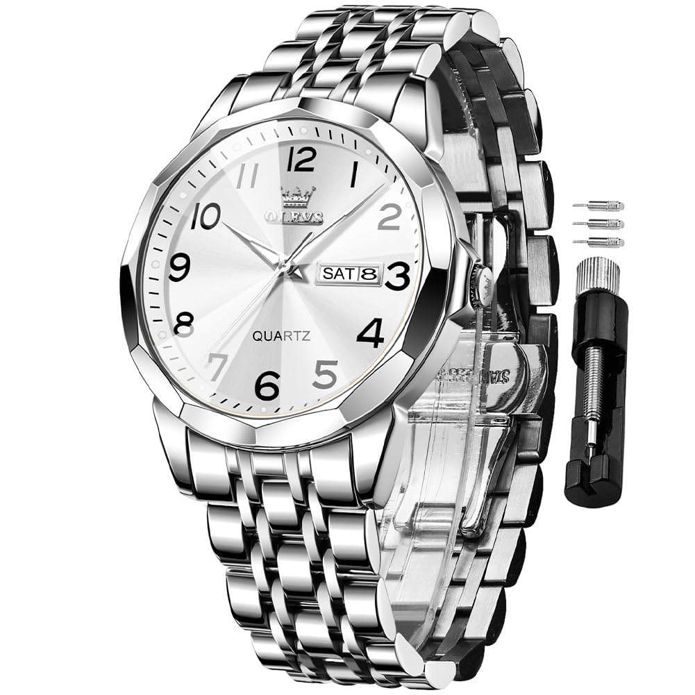 Foto 2 pulgar | Reloj Olevs, Vestido De Negocios De Cuarzo Inoxidable, Fácil De Leer, Para Hombre - Venta Internacional.