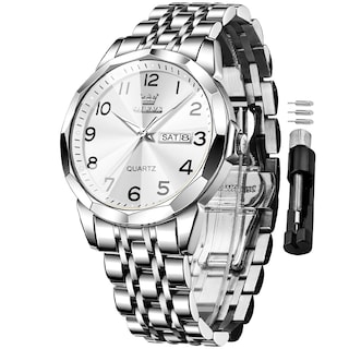 Foto 1 | Reloj Olevs, Vestido De Negocios De Cuarzo Inoxidable, Fácil De Leer, Para Hombre - Venta Internacional.