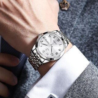 Foto 3 | Reloj Olevs, Vestido De Negocios De Cuarzo Inoxidable, Fácil De Leer, Para Hombre - Venta Internacional.