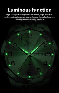 Foto 5 | Reloj Olevs, Vestido De Negocios De Cuarzo Inoxidable, Fácil De Leer, Para Hombre - Venta Internacional.