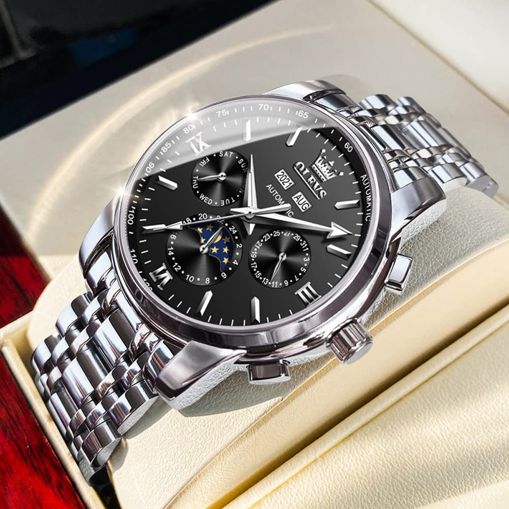 Foto 2 | Reloj Olevs Automatic Auto Winding Moon Phase Para Hombre - Venta Internacional.