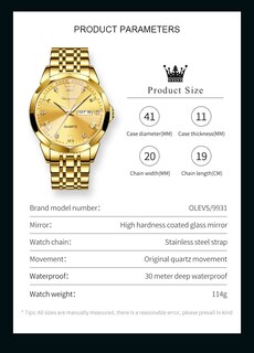 Foto 5 | Reloj De Pulsera Olevs Para Hombre Analógico De Cuarzo Y Acero Inoxidable - Venta Internacional.