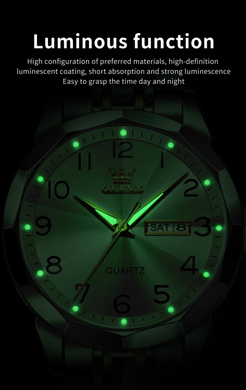 Foto 6 pulgar | Reloj Olevs Vestido De Negocios Simple Plateado Para Hombre A Prueba De Agua - Venta Internacional.