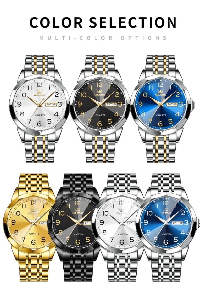 Foto 6 | Reloj Olevs Vestido De Negocios Simple Plateado Para Hombre A Prueba De Agua - Venta Internacional.