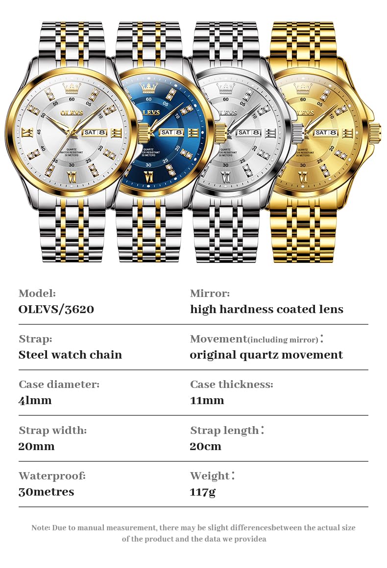Foto 7 pulgar | Reloj Olevs Para Hombre, Acero Inoxidable Plateado, Resistente Al Agua Con Diamante - Venta Internacional.