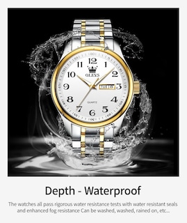 Foto 6 | Reloj Olevs Plateado Dorado Para Hombre, Clásico, Empresarial, Impermeable - Venta Internacional.