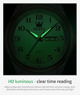Foto 7 | Reloj Olevs Plateado Dorado Para Hombre, Clásico, Empresarial, Impermeable - Venta Internacional.