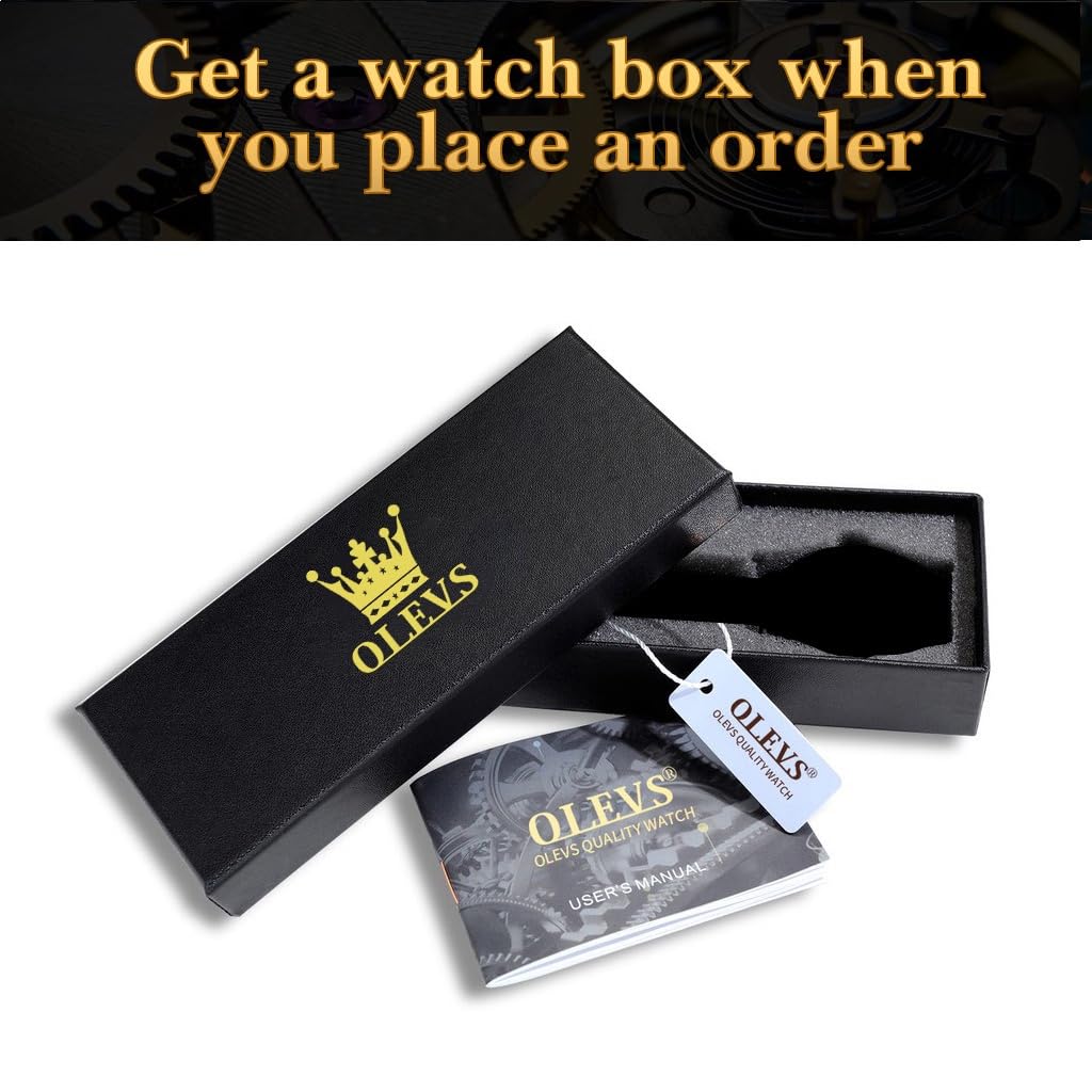 Foto 7 | Reloj Olevs Para Hombre De Acero Inoxidable Dorado Con Fecha Y Día A Prueba De Agua - Venta Internacional.