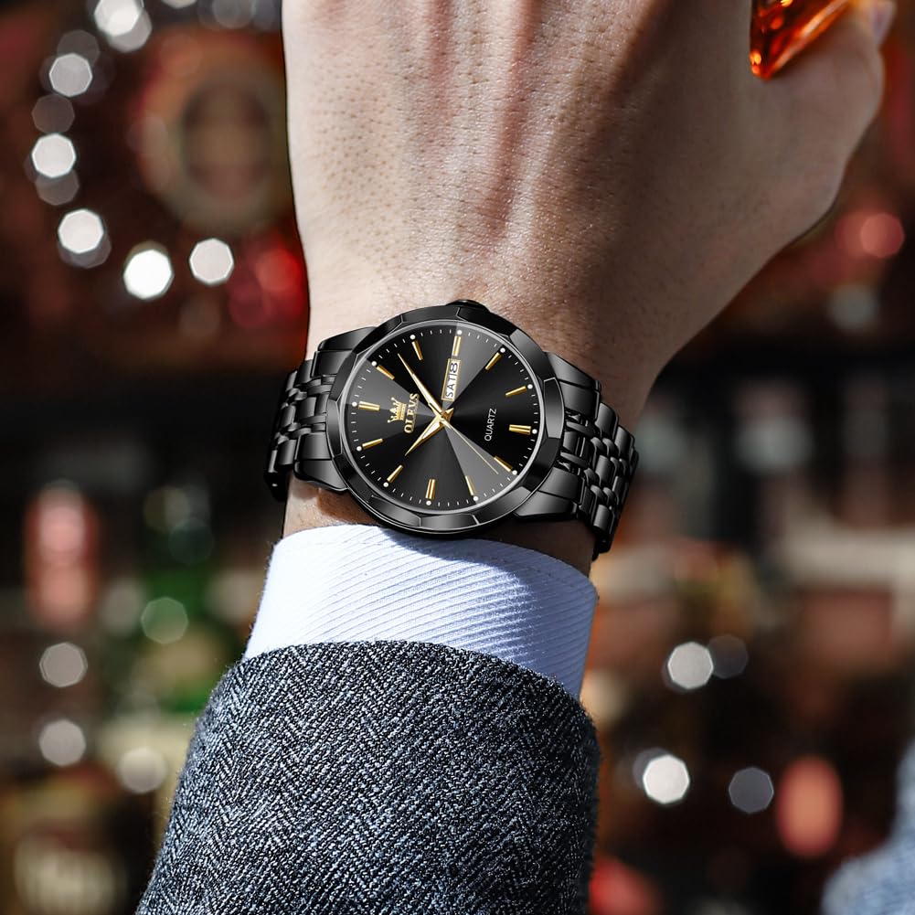 Foto 4 pulgar | Reloj Olevs Black Business Dress Analog Quartz Para Hombre - Venta Internacional.
