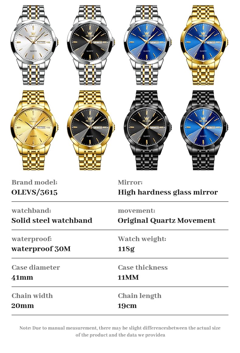 Foto 6 | Reloj Olevs Black Business Dress Analog Quartz Para Hombre - Venta Internacional.