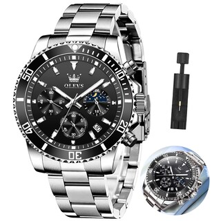 Foto 1 | Reloj Olevs Chronograph Quartz Analógico De Acero Inoxidable Para Hombre - Venta Internacional.