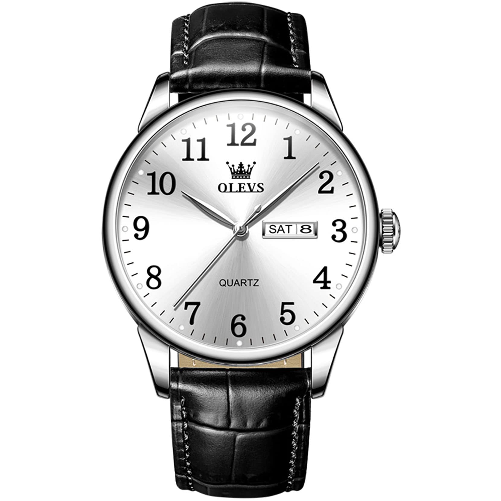 Reloj Olevs Classic 5535 Para Hombre, Correa De Piel Marrón/negra - Venta Internacional.