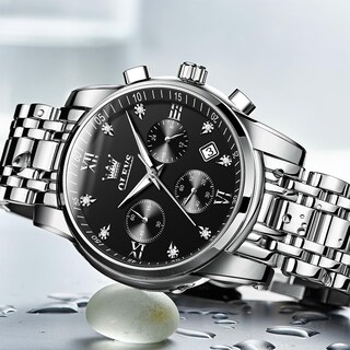 Foto 4 | Reloj Olevs Silver Cronógrafo Analógico de Acero Inoxidable para Hombre- Venta Internacional