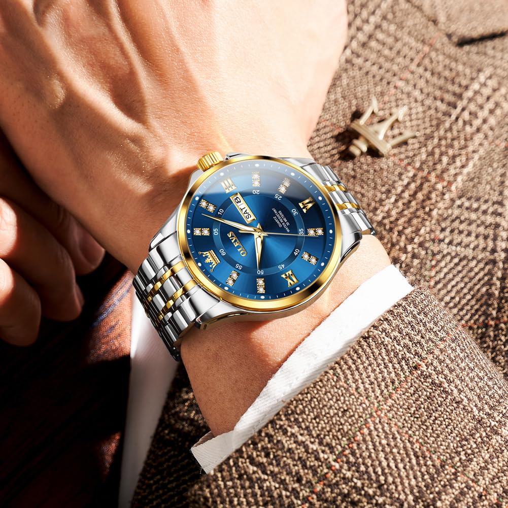Foto 4 pulgar | Reloj OLEVS de Negocios Clásico Azul Impermeable para Hombre - Venta Internacional