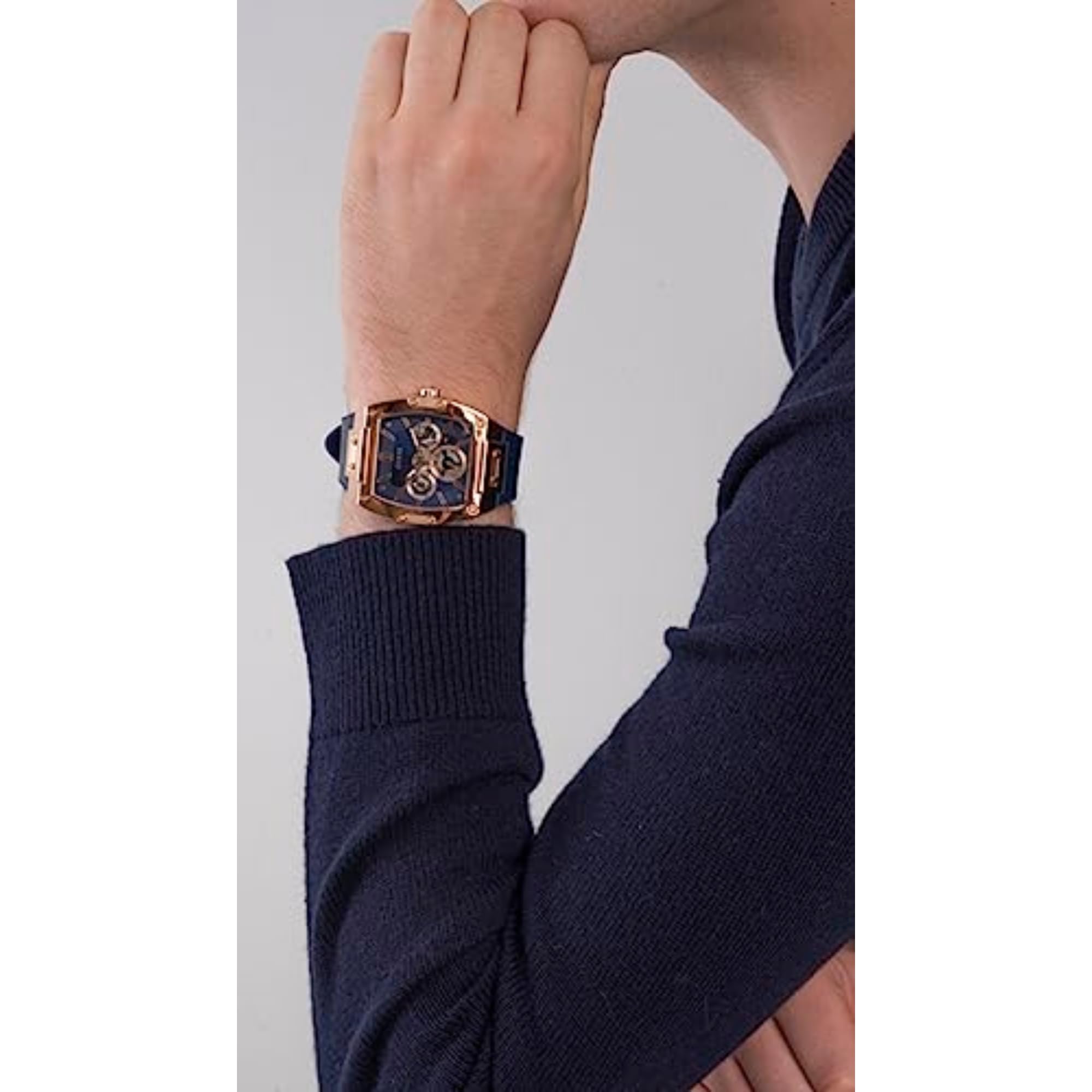 Foto 5 pulgar | Reloj Guess Tonneau Azul 43 mm para Hombre - Venta Internacional